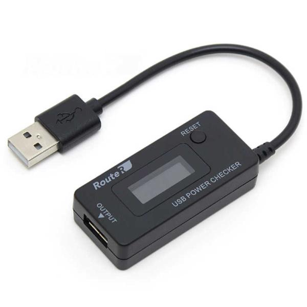 ルートアール　QC2.0対応 USB 簡易電圧・電流チェッカー 積算機能・VA同時表示対応 ルートア...