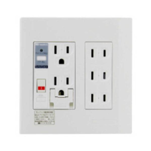 河村電器産業　プレトラックコンセント(多回路2連・簡易耐火枠付)　PTC2BA15FE