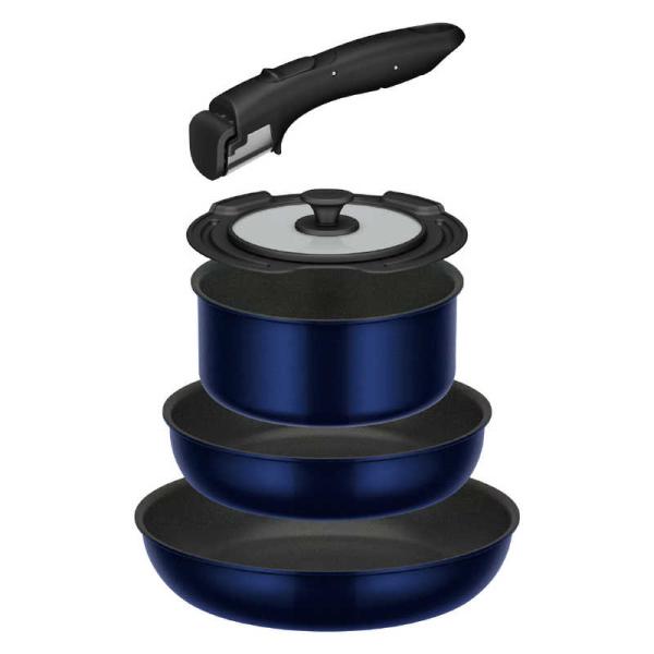 サーモス　取っ手のとれるフライパン5点セットEA ディープブルー　KSE-5A-DPBL