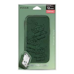 PGA iPhone 12 mini用 ガラスフリップケース  エイリアン PG-DGF20F02LGM