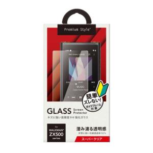 PGA　WALKMAN NWーZX500用 液晶保護ガラス スーパークリア Premium Style　PG-WMZ500GL01｜y-kojima