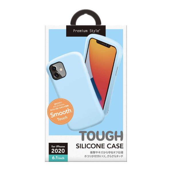 PGA　iPhone 12/12 Pro 6.1インチ対応シリコンタフケース スカイブルー 　PG-...