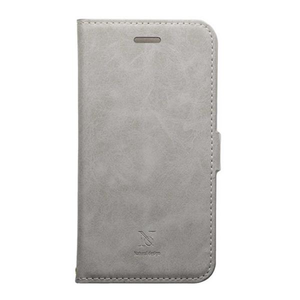 ナチュラルデザイン　iPhone8/7/6s/6 (4.7) 本革風手帳型ケース　IP7VS01(グ...