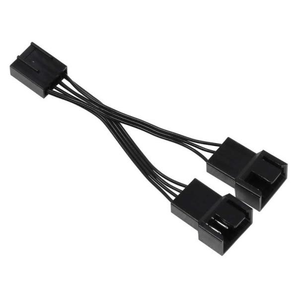 アイネックス　PWMファン用二股電源リボンケーブル 5cm ブラック　CA097A