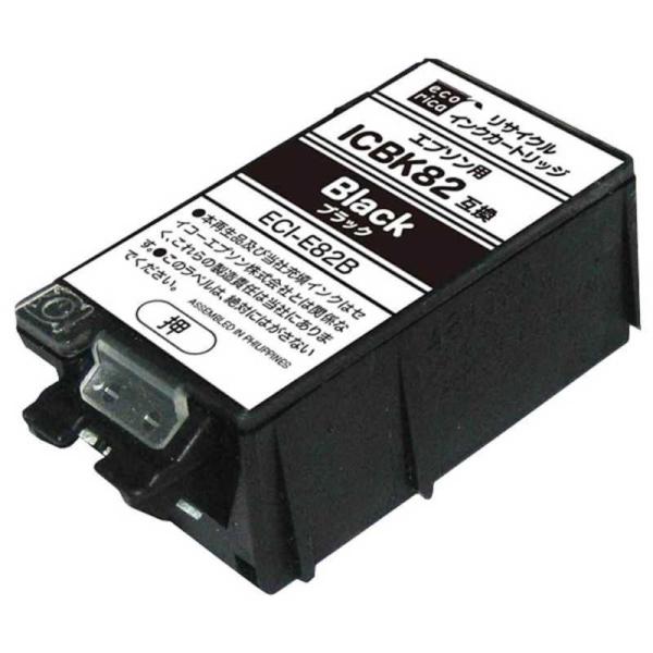 エコリカ　(互換)[エプソン:ICBK82(ブラック)対応] リサイクルインクカートリッジ　ECI-...