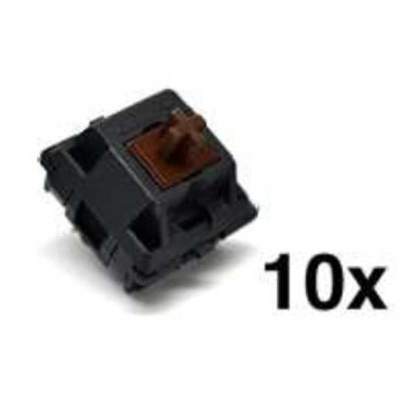 ビットトレードワン　CherryMX メカニカルキースイッチ10個セット 茶軸 　ADMXBR ブラ...