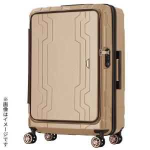 レジェンドウォーカー 最大容量拡張機能付きフロントオープンジッパーキャリー シャンパンゴールド 5205-58-CGD