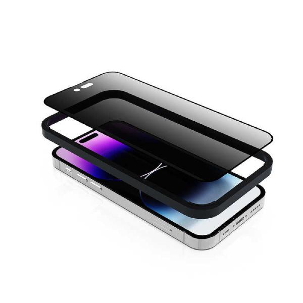 ROA　iPhone 14 Plus 6.7インチ のぞき見防止強化ガラスフィルム (2枚入り) m...