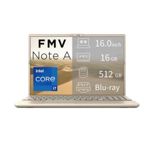 富士通　FUJITSU　ノートパソコン FMV Note A [ 16型 / Win11 Home / Core i7 / メモリ16GB / SSD512GB / Office選択可能 ] ベージュゴールド　FMVA77L2GA