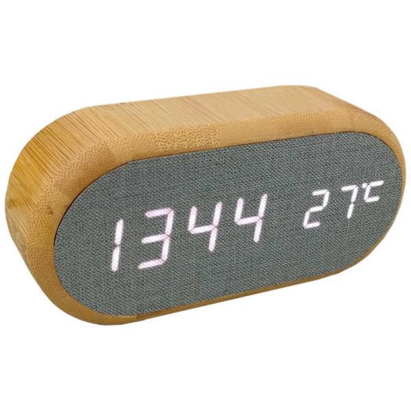 トランスヨーロッパコーポレーション　目覚まし時計 デジタル 日にち 温度 音反応 ホワイト文字 US...