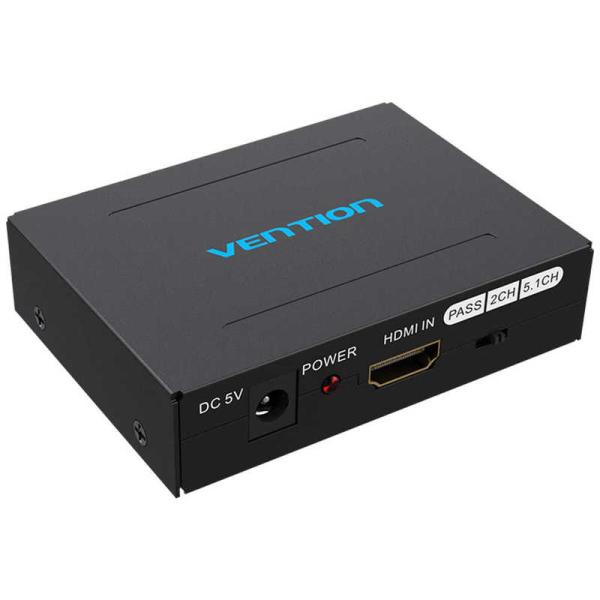 VENTION　HDMI Audio 分配器 ブラック アルミニウム合金 ［1入力 /1出力 /4K...