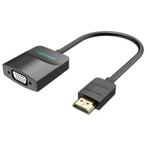 VENTION　映像変換アダプタ ［HDMI オス→メス VGA］ ［HDMI⇔VGA /0.15m］ ブラック　42-2670｜y-kojima