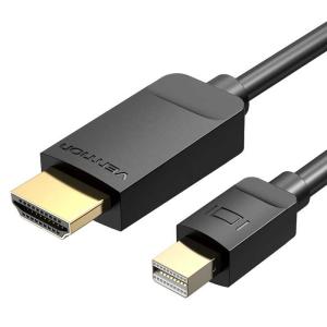 VENTION　1.5m 映像変換ケーブル ［HDMI⇔miniDisplayPort /1.5m］ ブラック　HA-3127｜y-kojima