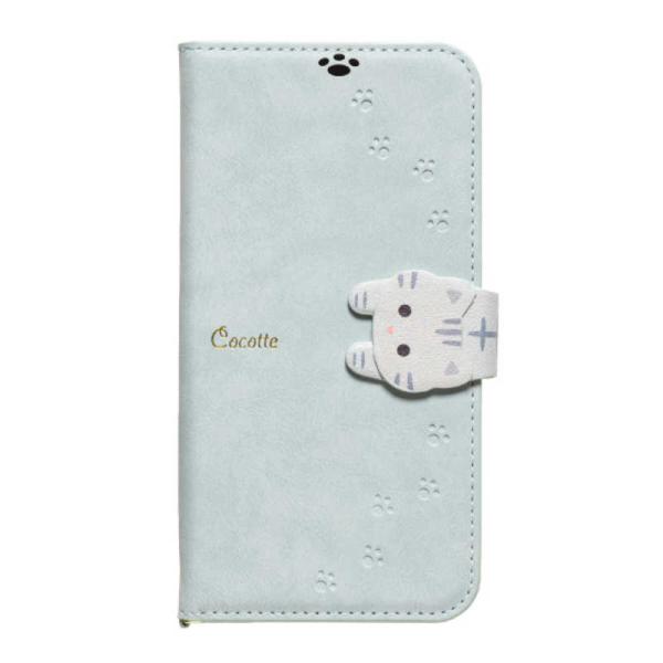 ナチュラルデザイン　iPhone 16e 手帳型ケース New Cocotte ブルーグレー　iP2...