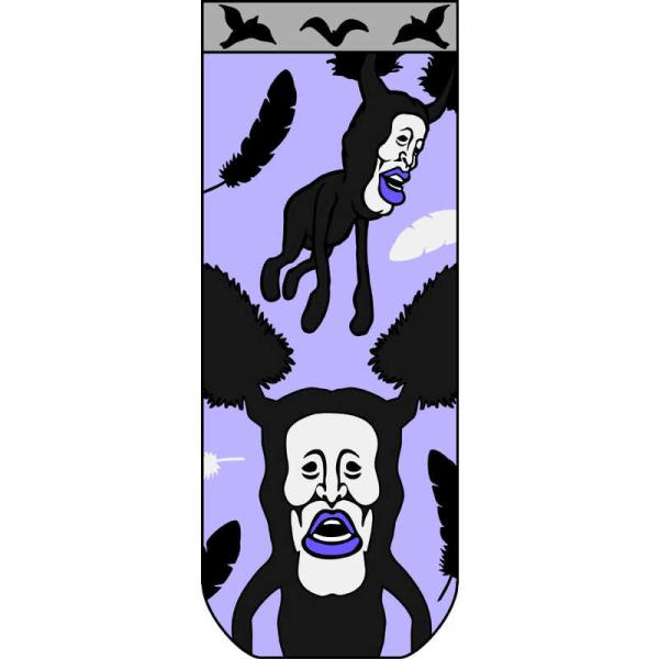 ジェイズプランニング　ジャガードソックス アラシクロバネ　