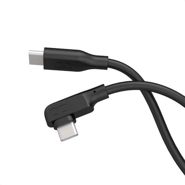 CIO　L字型シリコンケーブルN2 CtoC 240W 2m ブラック　CIO-SLL30000N2...
