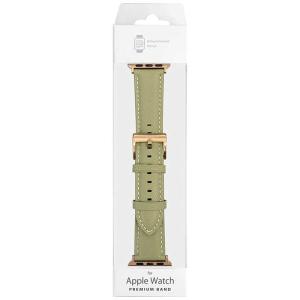 クールモバイルカンパニー APPLE WATCH 38/40/41MM カーフレザー ナチュラルカラー バンド グリーン グリーン AWNA41GR
