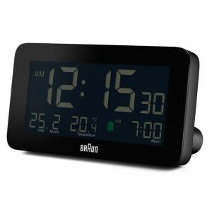 ブラウン　BRAUN　目覚まし時計 デジタル アラーム置き時計 ブラック　BC10B
