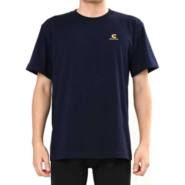 アレス　コロバニィ コットン Tシャツ 1枚 XLサイズ ネイビー　10608XL