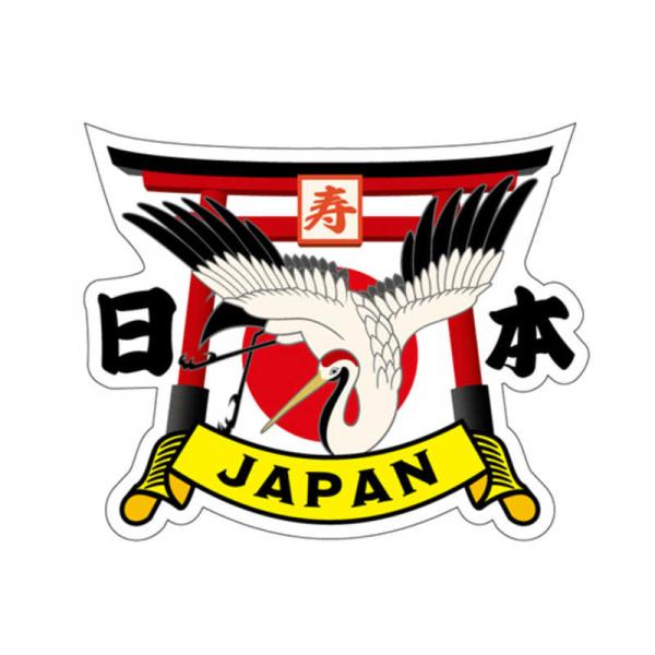 ギャラデザインファクトリー　ギャラデザイン ダイカットシール 鶴 鳥居　ST164