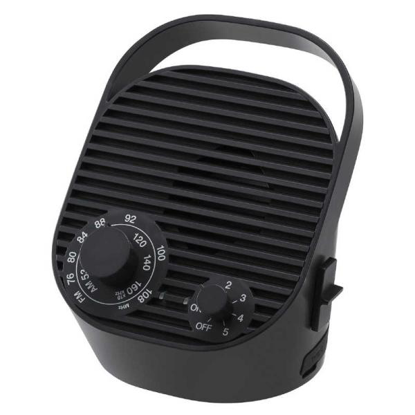 プラスマイナスゼロ　テレビ用ワイヤレススピーカー(ラジオ付) ［防滴］ グレー　XAP-J010H