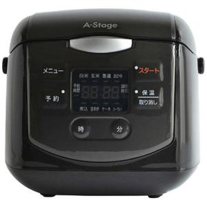 A-STAGE 炊飯器 4合  ブラック GRC-H40B
