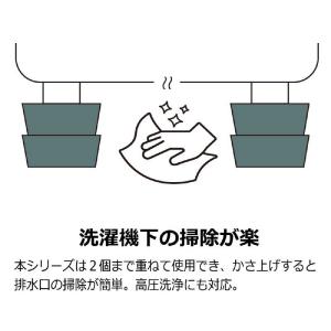 ハマダプレス 洗濯機高さ調整ゴムマット[高さ4...の詳細画像4