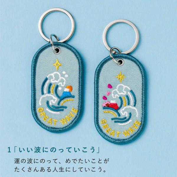 いろは出版　2/8b PAIR KEY RING JAPAN ver. GREAT WAVE　GKB...