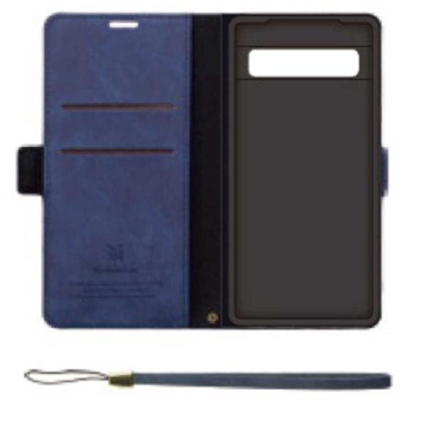 ナチュラルデザイン　GooglePixel 7a専用手帳型ケース Style Natural ブルー...