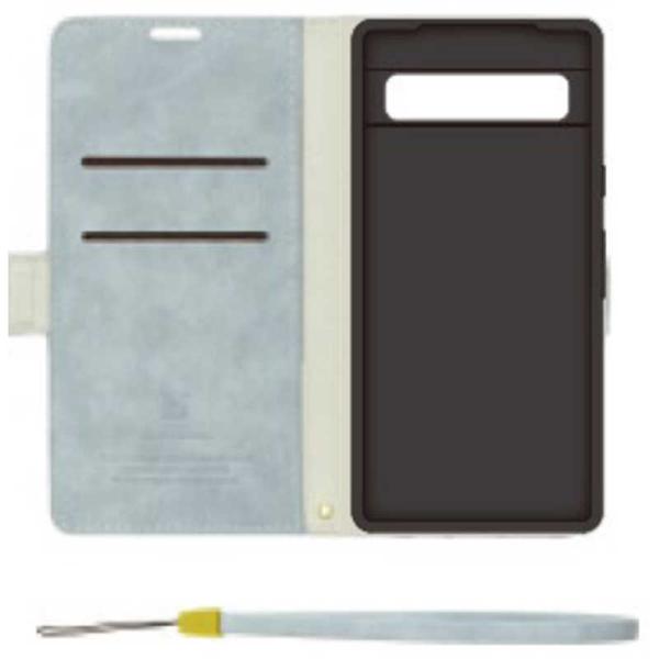 ナチュラルデザイン　GooglePixel 7a専用手帳型ケース Style Natural ブルー...