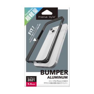 PGA　iPhone 13 mini　5.4インチ アルミバンパー ブラック Premium Style　PG-21JBP01BK｜y-kojima