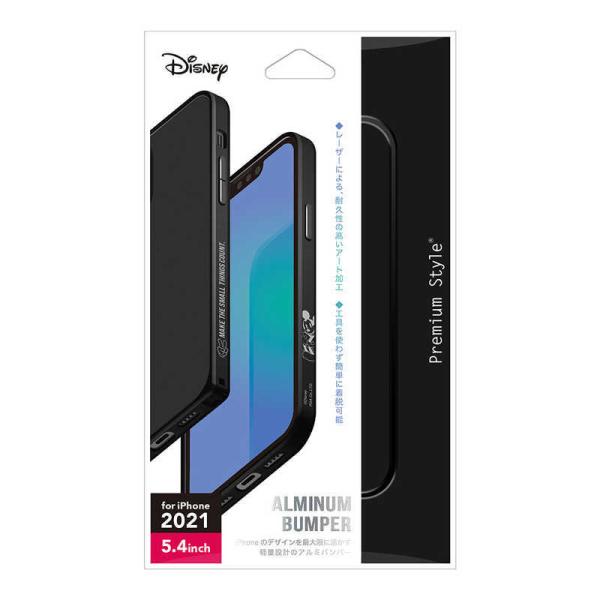 PGA　iPhone 13 mini　5.4インチ アルミバンパー/ブラック　ミッキーマウス　PG-...