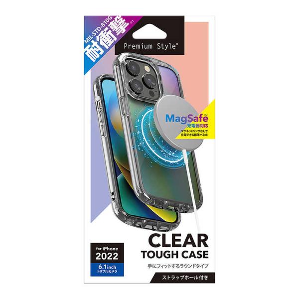 PGA　iPhone 14 Pro 6.1インチ MagSafe充電器対応 クリアタフケース [オー...