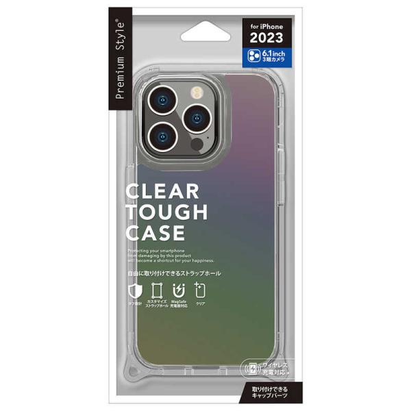 PGA　iPhone 15 Pro(6.1インチ) クリアタフケース Premium Style オ...