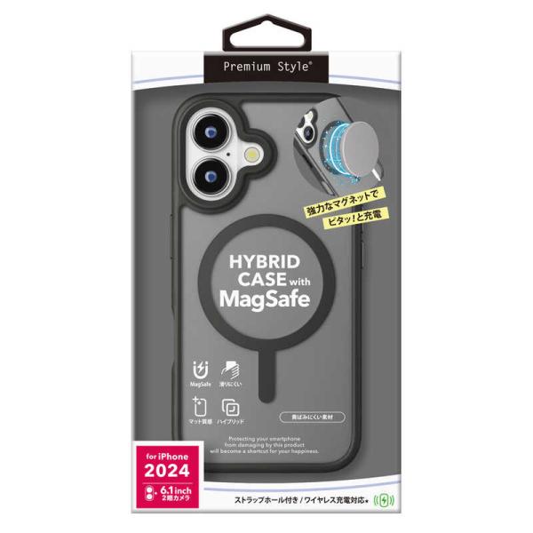 PGA　iPhone 16(6.1インチ)MagSafe対応 ハイブリッドケース Premium S...