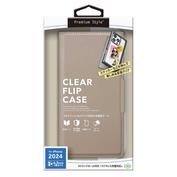 PGA　iPhone 16 Pro(6.3インチ) クリアフリップケース Premium Style...