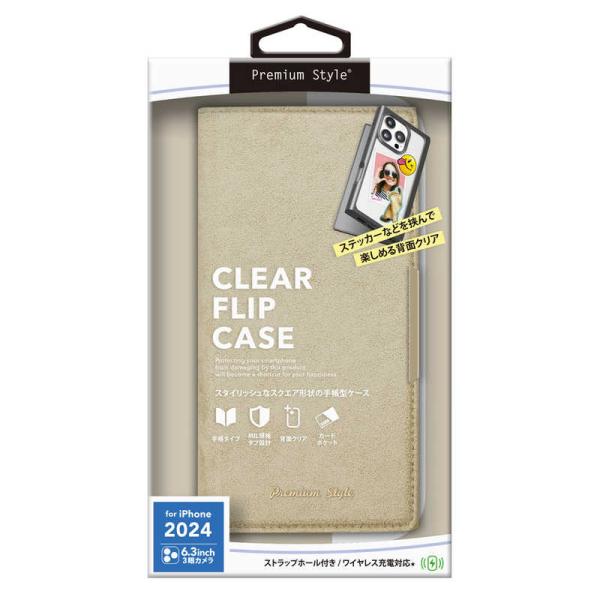 PGA　iPhone 16 Pro(6.3インチ) クリアフリップケース Premium Style...