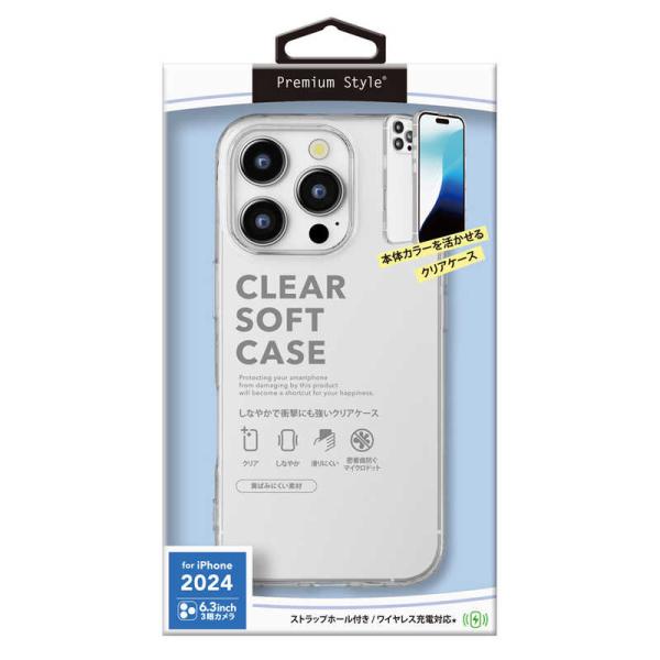 PGA　iPhone 16 Pro(6.3インチ) ソフトケース Premium Style クリア...
