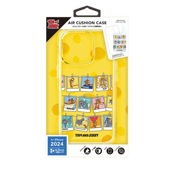 PGA　iPhone 16 Pro用 エアクッションケース Premium Style トムとジェリ...