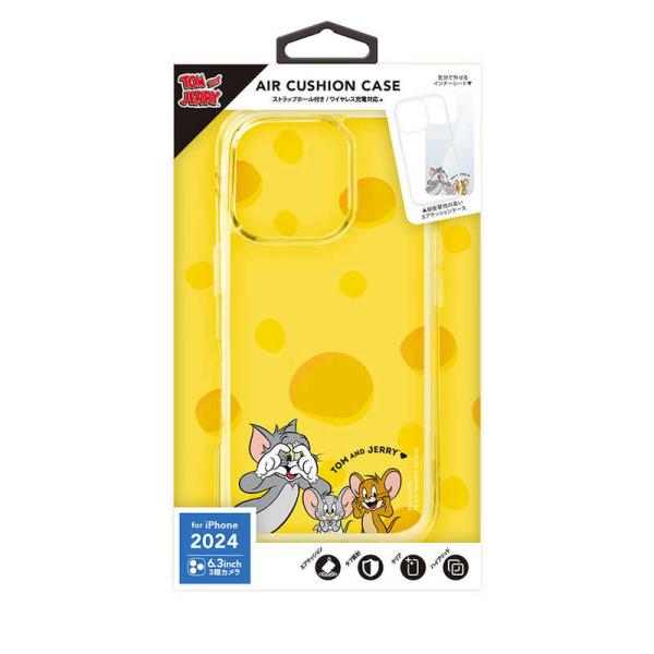 PGA　iPhone 16 Pro用 エアクッションケース Premium Style トムとジェリ...