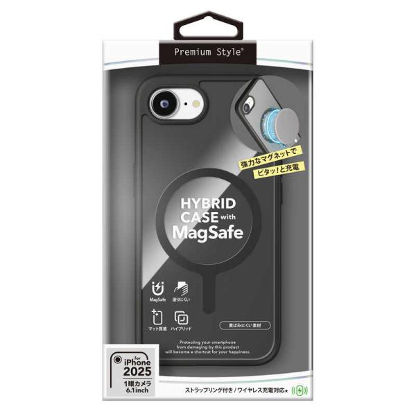 PGA　iPhone 16e MagSafe対応 ハイブリッドケース Premium Style ク...