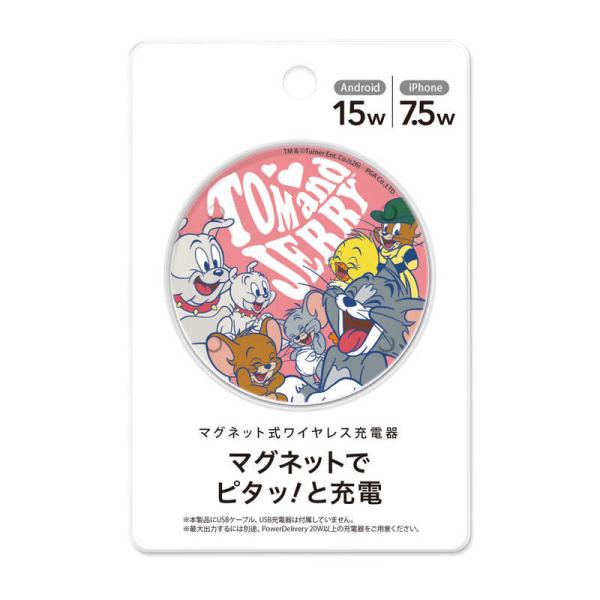 PGA　マグネット式 ワイヤレス充電器 Premium Style トムとジェリー　PG-WMCHG...