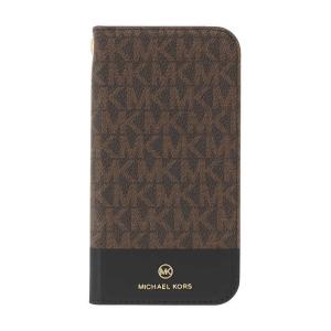 マイケルコース　Case Bicolor with Tassel Charm for iPhone 2021(5.4inch) [ Brown/Black ]　MKBCBBLFLIP2154｜y-kojima