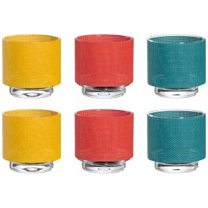 LEONARDO ティーキャンドルホルダー6P カラーアソート H8cm 3410901
