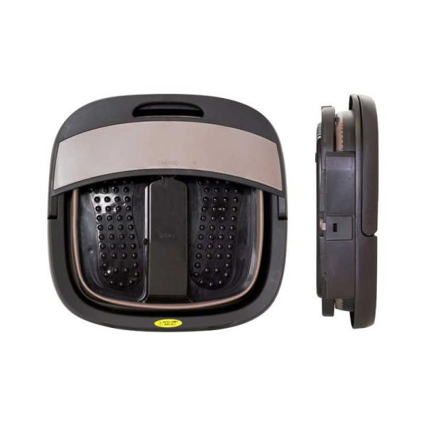 サンコー　お湯捨て簡単！ 加熱式折りたたみフットバス「あし〜ゆ」 ブラウン　