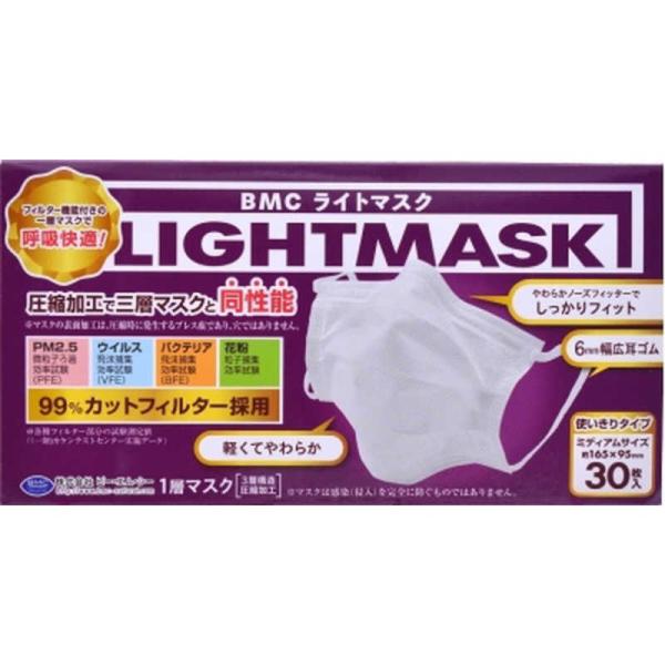 ビーエムシー　ライトマスク ミディアム 30枚入　