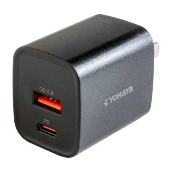 京ハヤ　30W USB-C＆A 急速充電器 ブラック BK [2ポート] 　JKPD30M2