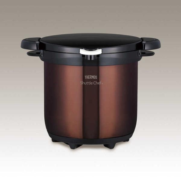 サーモス　真空保温調理器 (4.5L) シャトルシェフ クリアブラウン　KBG-4500-CBW