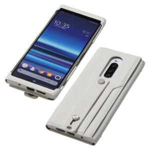 DEFF コジマ Xperia 1用 全面レザーケース DCS-XP1PUALWH ホワイト