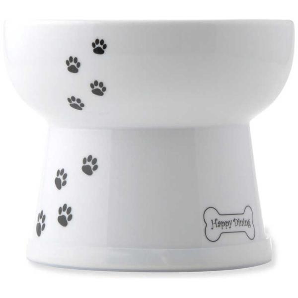 猫壱　ハッピーダイニング脚付ウォーターボウル犬柄・犬用シリコン付き　